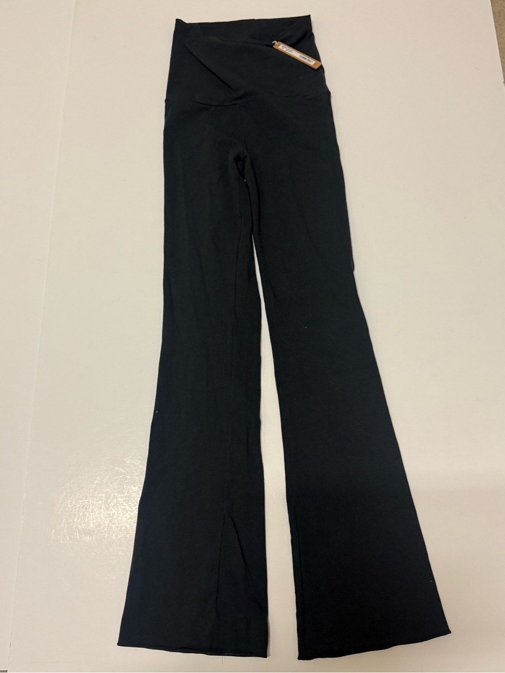 NWT Skims Women’s Cotton Jersey Foldover Pant Black Size XS AP-PNT-0715